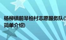 杨柳镇前琴柏村志愿服务队(对于杨柳镇前琴柏村志愿服务队简单介绍)