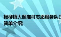 杨柳镇大颜庙村志愿服务队(对于杨柳镇大颜庙村志愿服务队简单介绍)