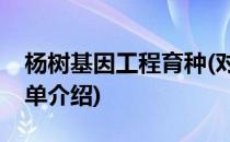 杨树基因工程育种(对于杨树基因工程育种简单介绍)