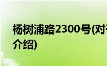 杨树浦路2300号(对于杨树浦路2300号简单介绍)