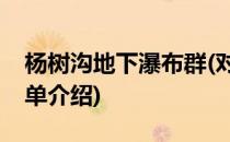 杨树沟地下瀑布群(对于杨树沟地下瀑布群简单介绍)