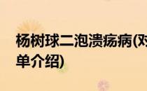 杨树球二泡溃疡病(对于杨树球二泡溃疡病简单介绍)