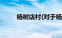 杨树店村(对于杨树店村简单介绍)
