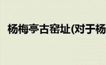 杨梅亭古窑址(对于杨梅亭古窑址简单介绍)