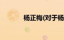 杨正梅(对于杨正梅简单介绍)