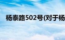 杨泰路502号(对于杨泰路502号简单介绍)