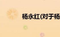 杨永红(对于杨永红简单介绍)