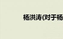 杨洪涛(对于杨洪涛简单介绍)