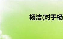杨洁(对于杨洁简单介绍)