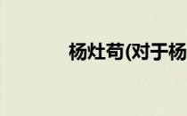 杨灶苟(对于杨灶苟简单介绍)