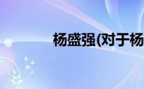 杨盛强(对于杨盛强简单介绍)