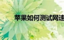 苹果如何测试网速（如何测试网速）