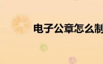 电子公章怎么制作（电子公章）