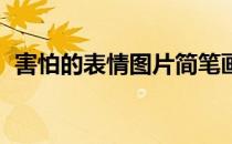 害怕的表情图片简笔画 可爱（害怕的表情）