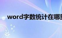 word字数统计在哪里（word字数统计）