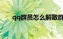 qq群员怎么解散群（qq群如何解散）