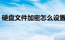 硬盘文件加密怎么设置（文件加密怎么设置）