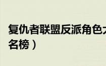 复仇者联盟反派角色大全（复仇者联盟反派排名榜）