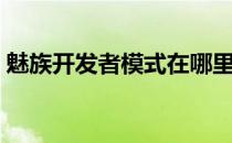 魅族开发者模式在哪里找（魅族开发者中心）