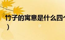 竹子的寓意是什么四个字（竹子的寓意是什么）