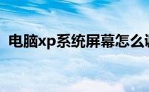 电脑xp系统屏幕怎么调大小（电脑xp系统）