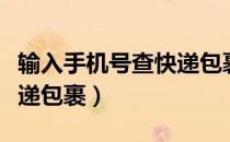 输入手机号查快递包裹入口（输入手机号查快递包裹）