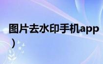 图片去水印手机app（去图片水印的手机软件）