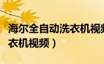 海尔全自动洗衣机视频怎么用（海尔全自动洗衣机视频）