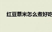 红豆薏米怎么煮好吃（红豆薏米怎么煮）