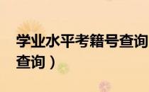 学业水平考籍号查询2019（学业水平考籍号查询）
