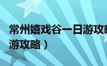 常州嬉戏谷一日游攻略图片（常州嬉戏谷一日游攻略）