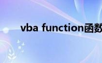 vba function函数（function函数）