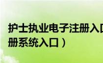 护士执业电子注册入口手机版（护士电子化注册系统入口）