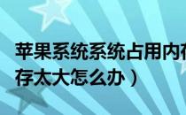 苹果系统系统占用内存太大（苹果系统占用内存太大怎么办）
