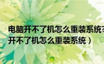 电脑开不了机怎么重装系统?_小白一键重装系统官网（电脑开不了机怎么重装系统）