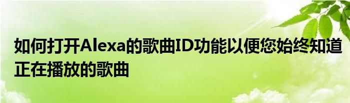 如何打开Alexa的歌曲ID功能以便您始终知道正在播放的歌曲